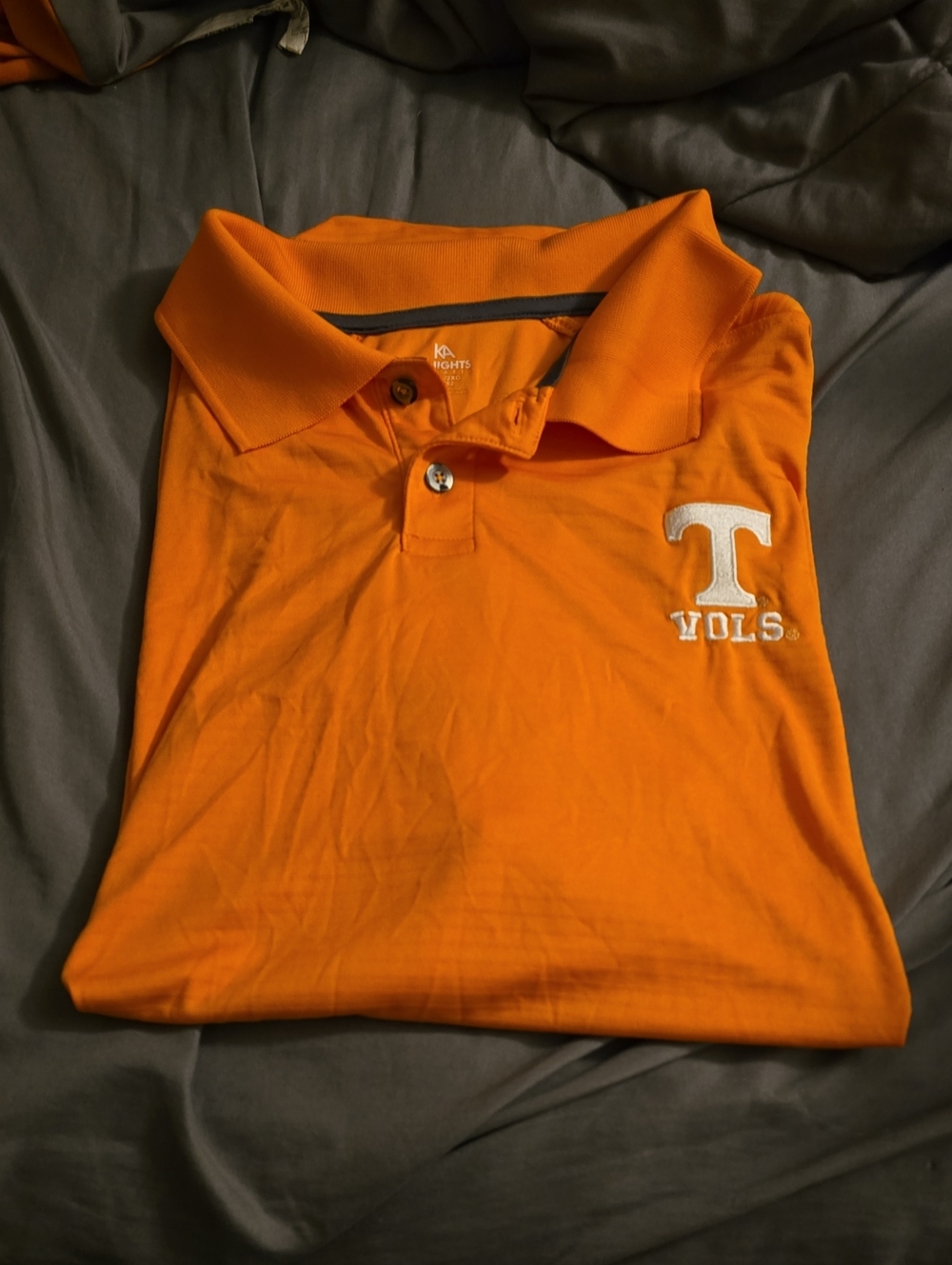 Knights Apparel Orange Polo with 'T VOLS' Chest Logo